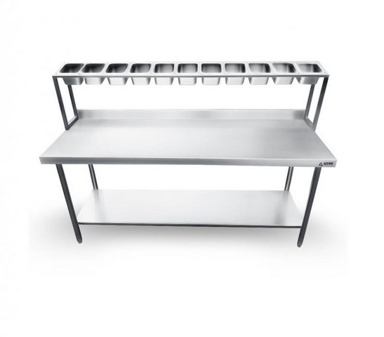 Mesa inox condimentadora